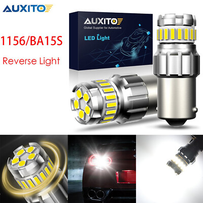 #ad 2X AUXITO BA15S 1156 P21W 7506 Backup Reverse Light White Xenon LED Bulb 23SMD A $11.59