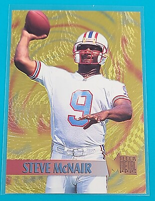 #ad 1995 Fleer Metal Gold Blasters #11 Steve McNair Houston Oilers FOOTBALL Card L8 $3.99