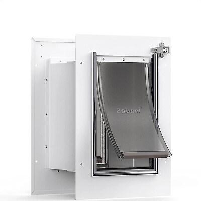 #ad Baboni Pet Door for Wall Steel Frame and Telescoping Tunnel Aluminum Lock LG $74.97