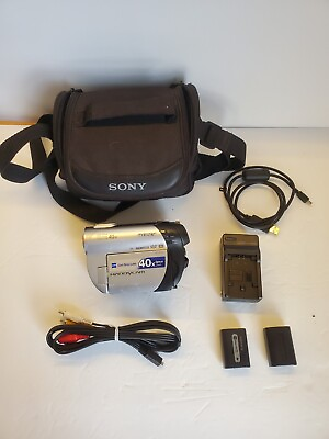 #ad Sony Handycam DCR DVD108 40X Zoom Digital DVD Camcorder Tested Works $49.99