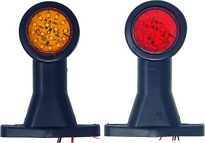 #ad 2pc Amber Red 32 LED Double Face Surface Mount Tall Pedestal Fender Truck Light $21.50