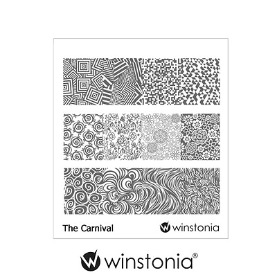 #ad Winstonia Nail Art Stamping Image Plate THE CARNIVAL Stamp Polish Full Patterns $4.95