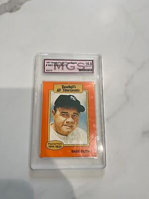 #ad 1987 Baseball#x27;s All Time Greats # NO BABERUTH 89978 10.0 GEM MT $280.00