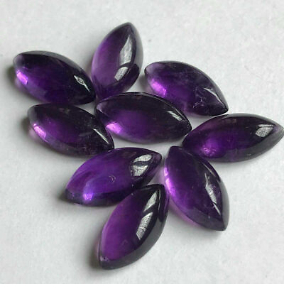 #ad SALE Great Lot Natural Purple Amethyst 3x6 mm Marquise Cabochon Loose Gemstone $12.71