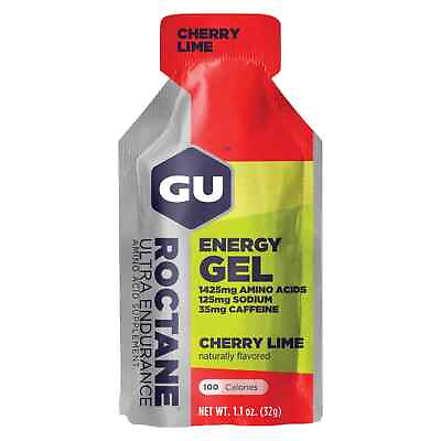 #ad GU Roctane Ultra Endurance Cherry Lime Energy Gel 32g Free Shipping Worldwide $18.98