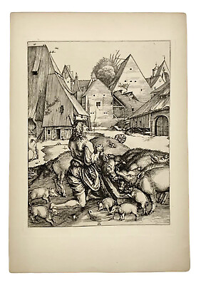 #ad Prodigal Son By Albrecht Durer Reproduced By Armand Durand 1800’s Antique Art $630.00