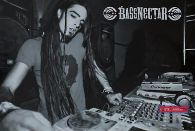 #ad Bassnectar American DJ U.K. Import Poster 24 X 36 Black amp; White Horizontal Shot $42.95