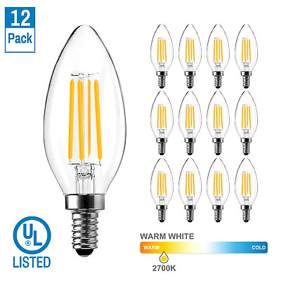 #ad BRIMAX E12 LED Candle Light Bulbs Candelabra Chandelier Bulb Replacement 40W 60W $12.09