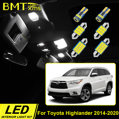 #ad 15x LED Interior Light Bulbs White License plate For Toyota Highlander 2014 2020 $15.98