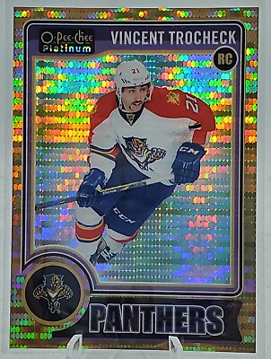 #ad Vincent Trocheck 2014 15 O Pee Chee Platinum Seismic Gold Rookie 50 Rangers 155 $45.00