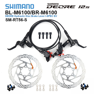 #ad SHIMANO DEORE BR BL M6100 Bike MTB Hydraulic Disc Brake Set Famp;R 900 1600mm OE $137.99