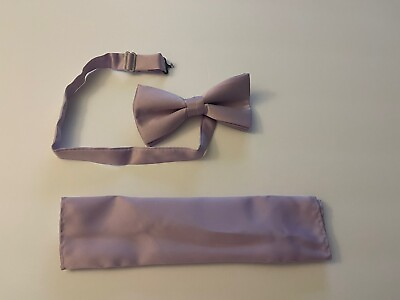 #ad Men’s Classic Bow Tie amp; Pocket Square Lavender Color $14.95