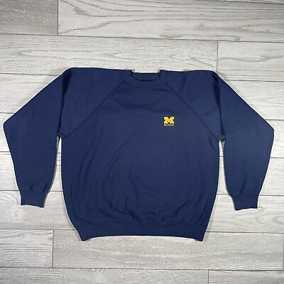 #ad VTG University Of Michigan Wolverines Sweatshirt Embroidered MADE IN USA 90’s $19.95