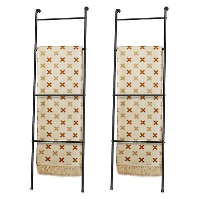 #ad 2 Pack Blanket Ladder Outdoor Towel Rack for Pool Decorative Metal Holder fo... $49.82