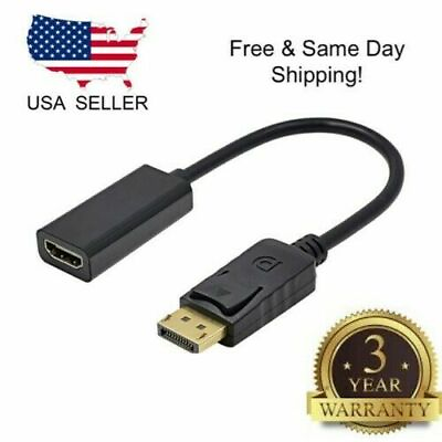 #ad DP Displayport Male to HDMI Female Cable Converter Adapter for PC HP DELL $3.34