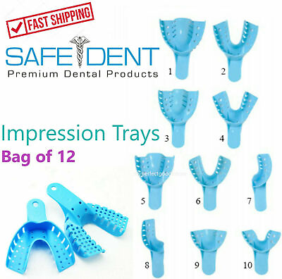 #ad #ad Dental Impression Trays Perforated Plastic Autoclave CHOOSE SIZE 1 Bag of 12 $6.95
