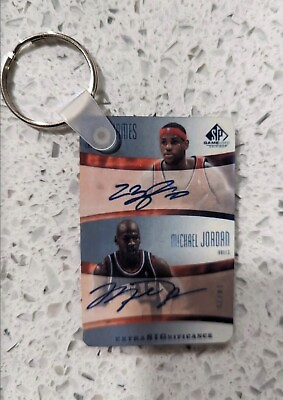 #ad *KEYCHAIN* 2004 SP Game Used Extra SIGnificance Michael Jordan LeBron James $15.00