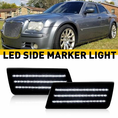 #ad Smoked White 54 SMD LED Marker Side Light For 2005 2014 Chrysler Accessories 300 $18.99