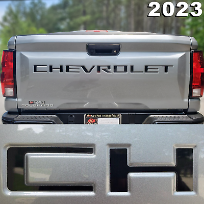 #ad Gloss Black Raised Plastic Tailgate Letters Inserts NEW CHEVY COLORADO 2023 2024 $23.89