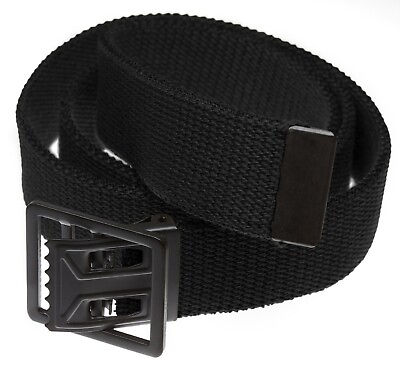 #ad Mens Military Grade Web Belt with Black Open Face Buckle $12.99