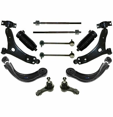 #ad 12 Pc Suspension Kit for Ford Focus 2000 2004 Control Arms Tie Rod Ends Sway Bar $136.51