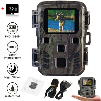 #ad 20MP Mini Hunting Trail Camera 1080P Wild Animal Trap IR Night Vision Scout IP65 $28.99