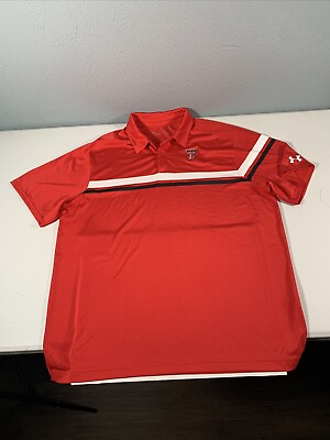 #ad Texas Tech Red Raiders Under Armour Polo Shirt Men’s Sz 2XL $19.99