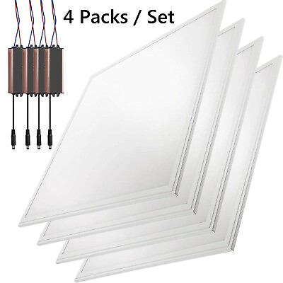 4 Packs 2x2FT White LED Flat Panel Light 48W 7500K Daylight Drop Ceiling Light $124.00
