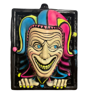 #ad Vintage 3D Blacklight Illusions Jester Clown Halloween Black Light Robert Marino $159.99