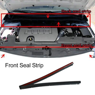 #ad Hood Sealing Strip Rubber Waterproof Black For Corolla 2007 2013 For Toyota $18.88
