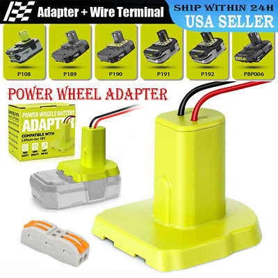 #ad For Ryobi One 18V Li ion Battery Output Adapter Power Wheels Converter Terminal $10.17