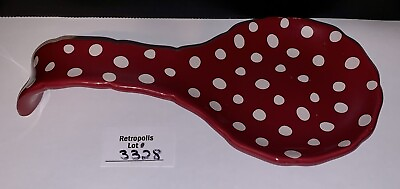 #ad Pioneer Woman Ceramic Spoon Rest In Retro Dot $23.00