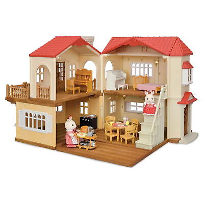 #ad Red Roof Country HomeDollhouse Playset with Figures Furniture and Accessories $100.79