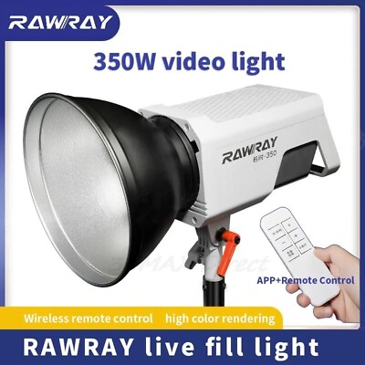 #ad RAWRAY 150W 350W 600W 350X Led Video Light Photography Fill Light Remote Control $170.05
