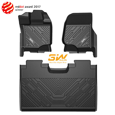 #ad 3W All Weather Floor Liner Mats for 2015 2024 Ford F 150 F150 Super Crew Cab TPE $109.99
