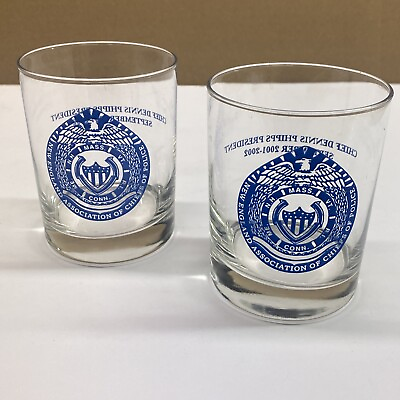 #ad 2 New England Association of Chiefs of Police Bar Glass Glasses CT MA NH ME VT $21.21