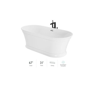 #ad Jacuzzi SNM6731BCXXXX Serafina 67quot; Free Standing Soaking Tub with Center Drain $2939.49