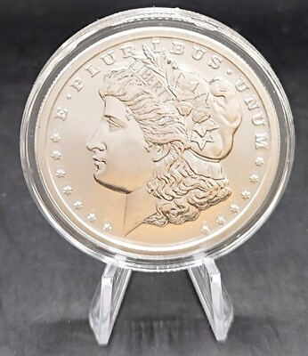 1oz Silver Round 9 Fine Mint Morgan Dollar Design In Airtite Capsule $32.00