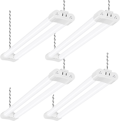 #ad 4 Pack Linkable LED Shop Light for Garage 2FT 22W Utility Light Fixture 2500Lm $45.88