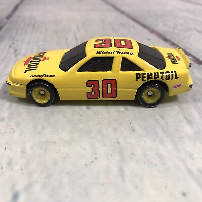 #ad 1991 Racing Champions Michael Waltrip Pennzoil #30 Car Nascar 1:64 Yellow $8.39