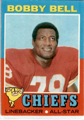 #ad 1971 Topps Football #35 Bobby Bell Kansas City Chiefs Vintage Original $2.29