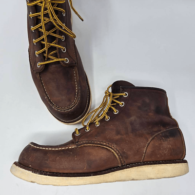 #ad RED WING BOOTS BRIAR OIL SLICK LEATHER 8138 US MENS 10 D MOC TOE NEEDS RESOLE $75.00