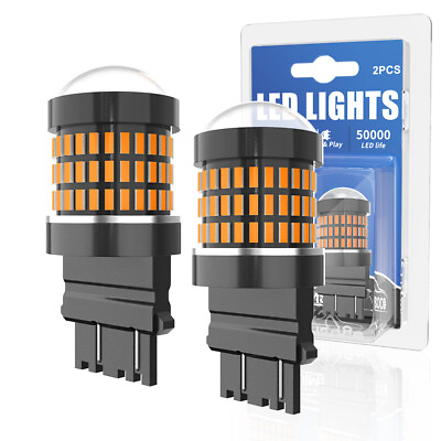 #ad 2Pcs LED Turn Signal Light Bulbs 3157 Amber for Chevy Silverado 1500 1999 2013 $19.99