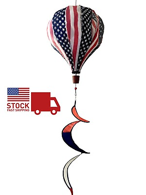 #ad Deluxe Hot Air Balloon Patriotic Everyday Wind Twister 54quot;L All Style $19.98