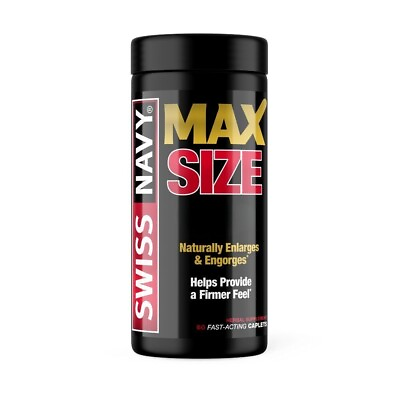 #ad NEW MD Science Max Size Male Enhacement 60 Capsule Bottle Longer Firmer Fuller $29.99