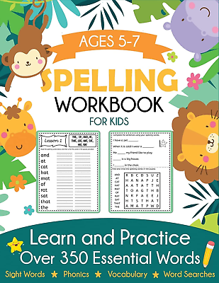 #ad Spelling Workbook for Kids Ages 5 7: Learn and Practice over 350 Essential NEW $22.49