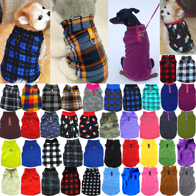 #ad Small Pet Dog Warm Fleece Vest Clothes Coat Puppy Shirt Sweater Winter Apparel🔥 $2.74