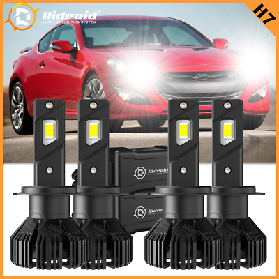 #ad 4x H7 H7 Combo LED Headlight Kit High Low Beam For 2012 2017 Hyundai Veloster $44.99
