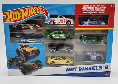 #ad 2023 Hot Wheels 9 Pack Contains Exclusive Yellow Nissan Z 300 New In Box $21.95