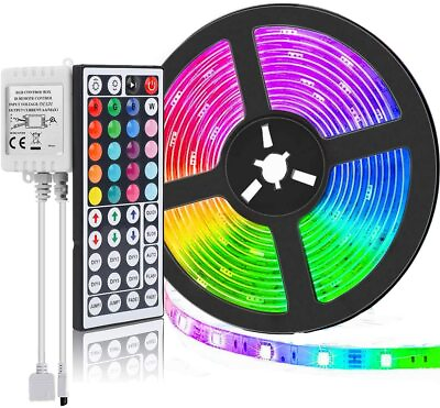 #ad Led Strip Lights 16.4ft RGB Led Room Lights 5050 Led Tape Lights Color Changing $13.99